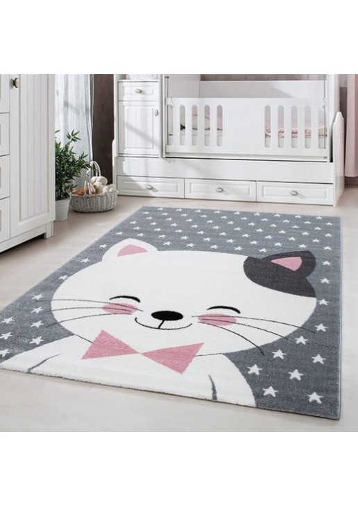 ΠΑΙΔΙΚΟ ΧΑΛΙ HAPPY CAT PINK & GREY A&M CARPETS 133X190CM