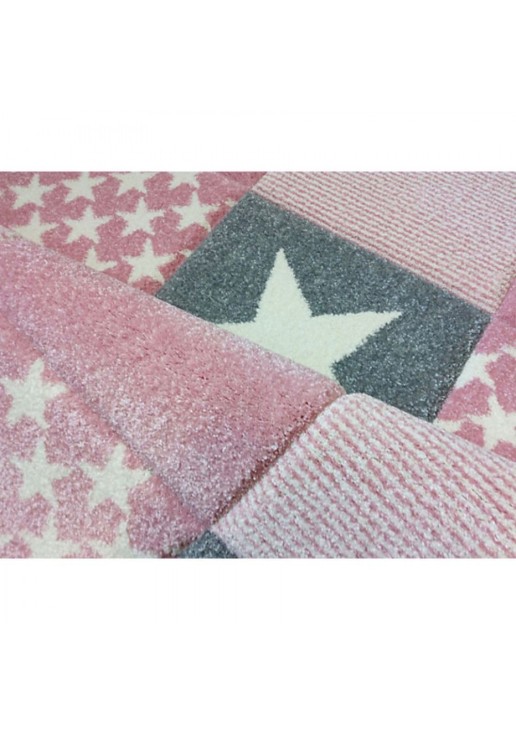 Χαλί Stars Pink & Grey 2 - Διάδρομος 0,70x140cm