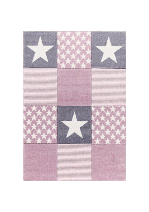 Χαλί Stars Pink & Grey 2 - Διάδρομος 0,70x140cm