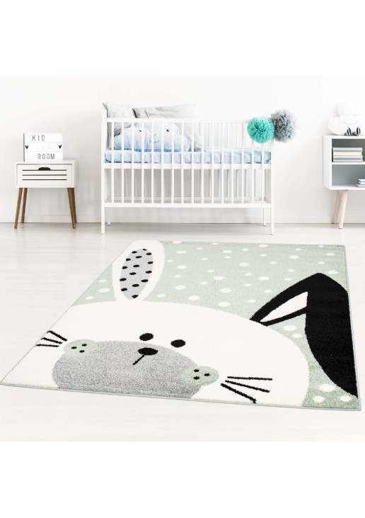 Χαλί Happy Bunnie Mint & Cream A&M - Χαλί 133x190cm