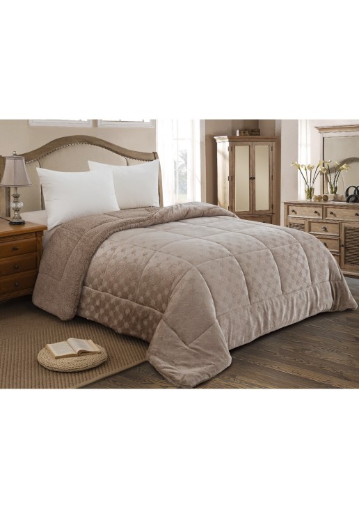 ΚΟΥΒΕΡΤΟΠΑΠΛΩΜΑ ΗΜΙΔΙΠΛΟ 180X240 ADAM HOME (825) TAUPE
