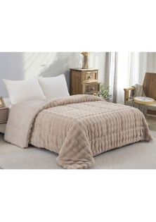 ΚΟΥΒΕΡΤΟΠΑΠΛΩΜΑ ΓΟΥΝΑ/FLANNEL ΥΠΕΡΔΙΠΛΟ 220X240 ADAM HOME (910) TAUPE