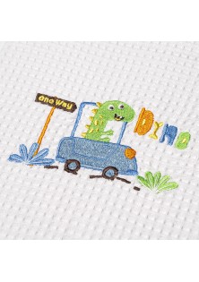 ΚΟΥΒΕΡΤΑ ΠΙΚΕ ΚΟΥΝΙΑΣ 110X140 ADAM HOME DINO WHITE
