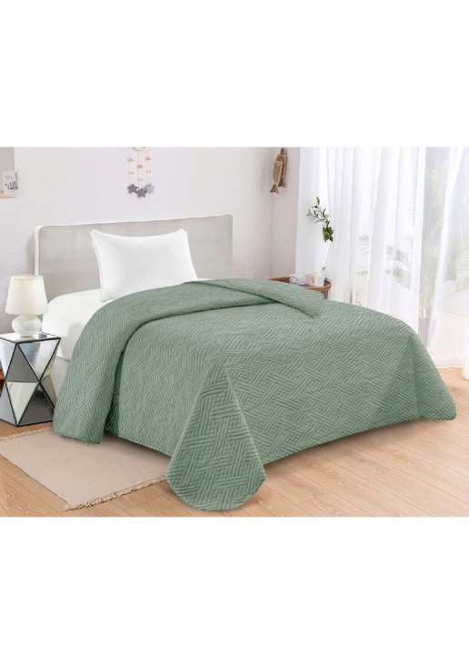 ΚΟΥΒΕΡΛΙ MICROFIBER ΜΟΝΟ 160X240 ADAM HOME GLORIA GREEN