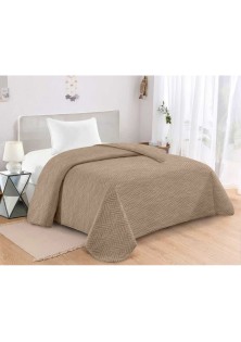 ΚΟΥΒΕΡΛΙ MICROFIBER ΜΟΝΟ 160X240 ADAM HOME GLORIA MOCHA