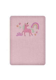 ΚΟΥΒΕΡΤΑ ΠΙΚΕ ΑΓΚΑΛΙΑΣ 80X110 ADAM HOME UNICORN OPAL ROSE