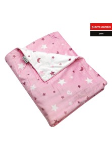 ΚΟΥΒΕΡΤΑ ΑΓΚΑΛΙΑΣ soft plus FLEECE 80X110 PIERRE CARDIN MOON PINK