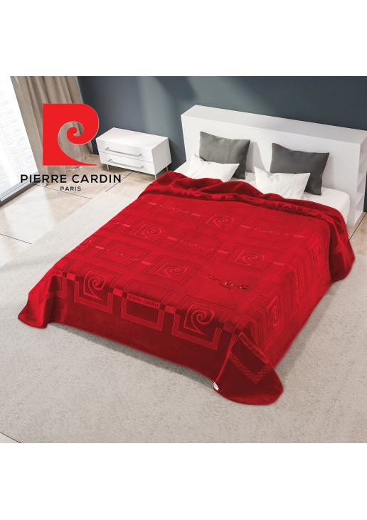 ΚΟΥΒΕΡΤΑ ΥΠΕΡΔΙΠΛΗ 220X240 PIERRE CARDIN NANCY 657 RED(34)