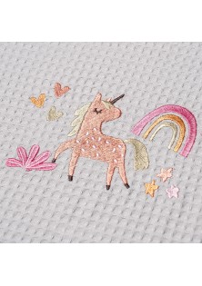 ΚΟΥΒΕΡΤΑ ΠΙΚΕ ΚΟΥΝΙΑΣ 110X140 ADAM HOME UNICORN GREY