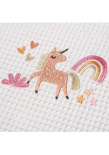 ΚΟΥΒΕΡΤΑ ΠΙΚΕ ΚΟΥΝΙΑΣ 110X140 ADAM HOME UNICORN WHITE