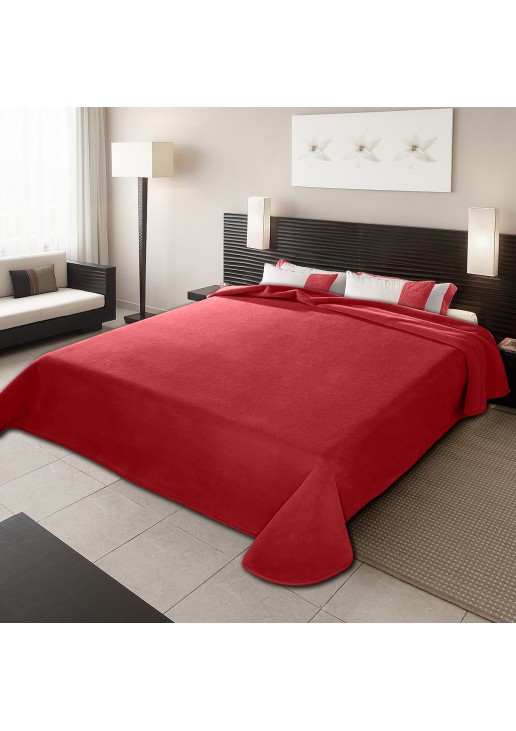 ΚΟΥΒΕΡΤΑ ΙΣΠΑΝΙΑΣ ΜΟΝΗ 160X220 BELPLA STER PLAIN RED(34)