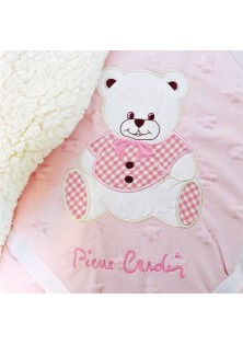 ΚΟΥΒΕΡΤΑ FLEECE/SHERPA ΑΓΚΑΛΙΑΣ 80X110 PIERRE CARDIN TEDDY PINK