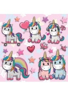 Lovely Unicorn αυτοκόλλητα 3 επιπέδων M ANGO