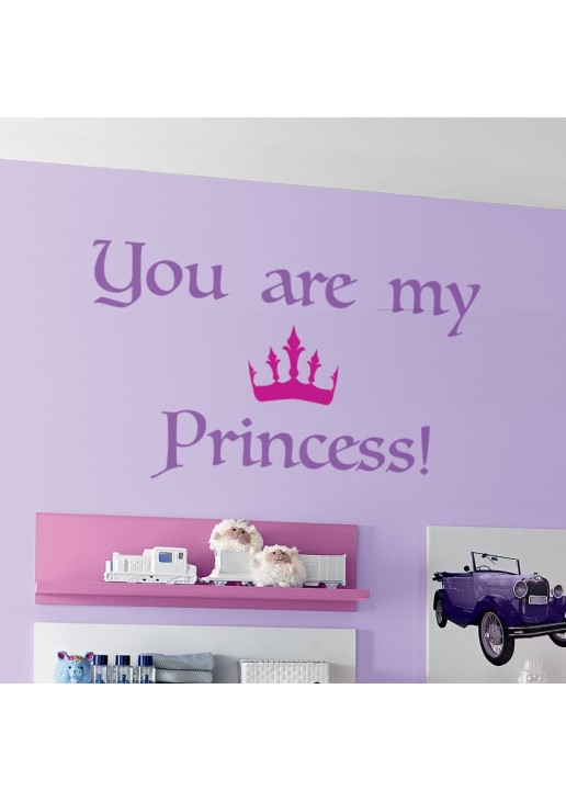 Princess αυτοκόλλητα με μήνυμα τοίχου L ANGO
