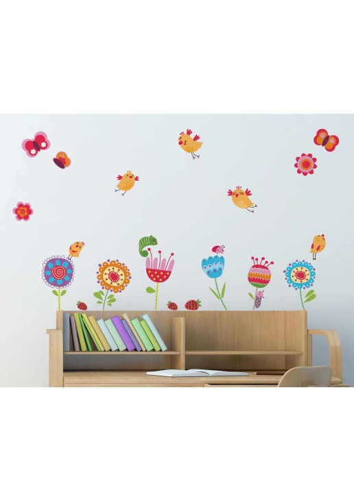Birds & Flowers αυτοκόλλητα τοίχου ANGO