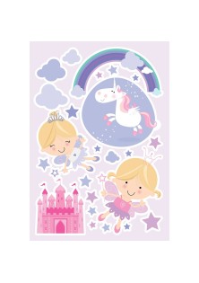 Happy Fairies αυτοκόλλητα τοίχου L ANGO