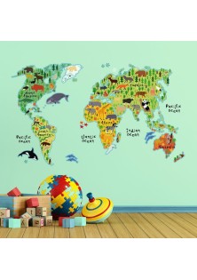 World Map αυτοκόλλητα τοίχου XL ANGO
