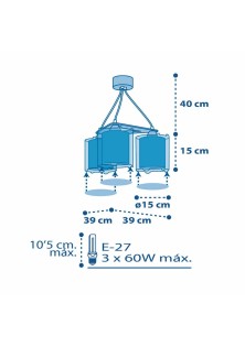 Planets κρεμαστό τρίφωτο οροφής ANGO