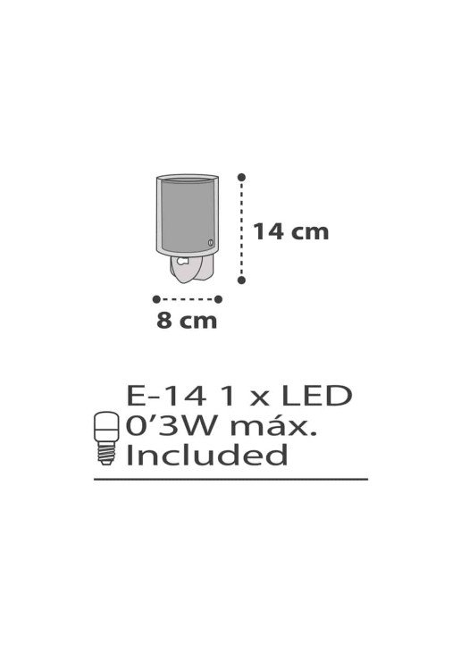 Clouds Gray φωτιστικό νύκτας πρίζας LED ANGO