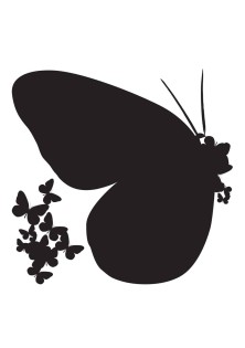 Butterflies Silhouettes αυτοκόλλητα τοίχου βινυλίου M ANGO