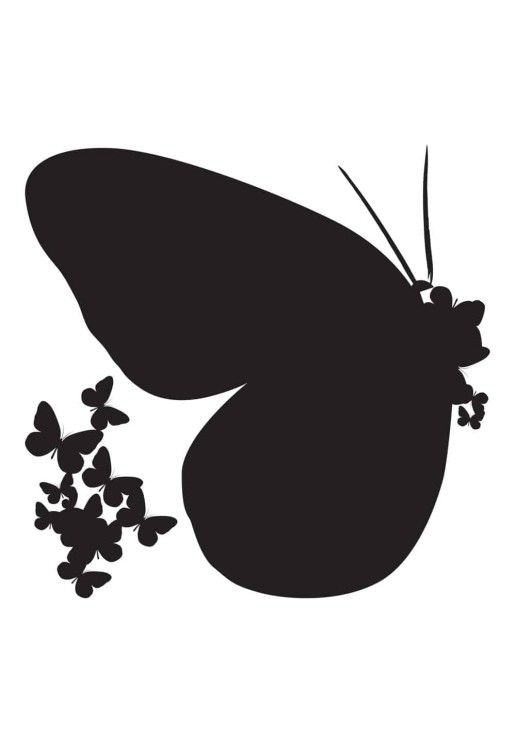 Butterflies Silhouettes αυτοκόλλητα τοίχου βινυλίου M ANGO