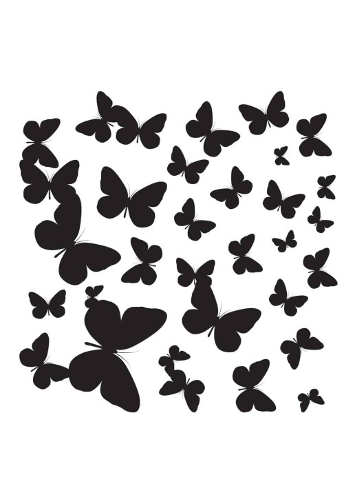 Butterflies Silhouettes αυτοκόλλητα τοίχου βινυλίου M ANGO