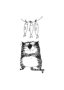 Ink Cats αυτοκόλλητα τοίχου βινυλίου ANGO