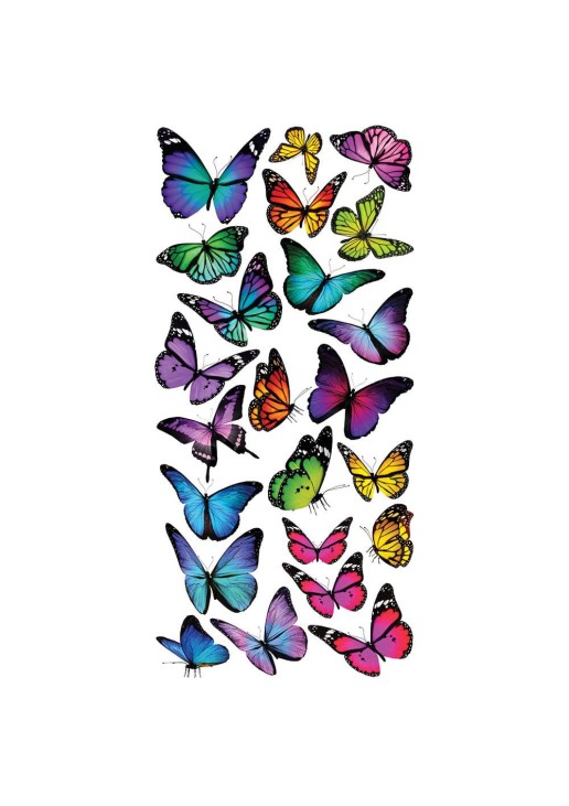 Colourful Butterflies αυτοκόλλητα τοίχου βινυλίου ANGO