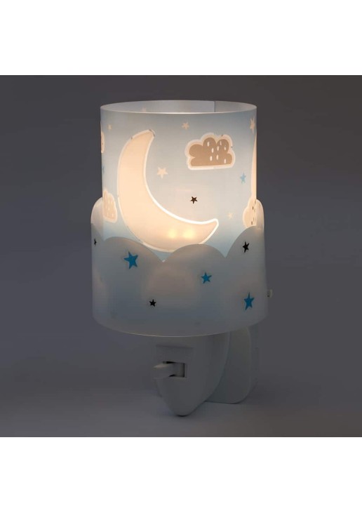 Moon Blue παιδικό φωτιστικό νύκτας πρίζας LED ANGO