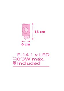 MoonLight Pink LED νυκτός πρίζας ANGO