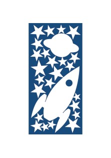 Rocket & Stars φωσφορίζοντα τοίχου S ANGO