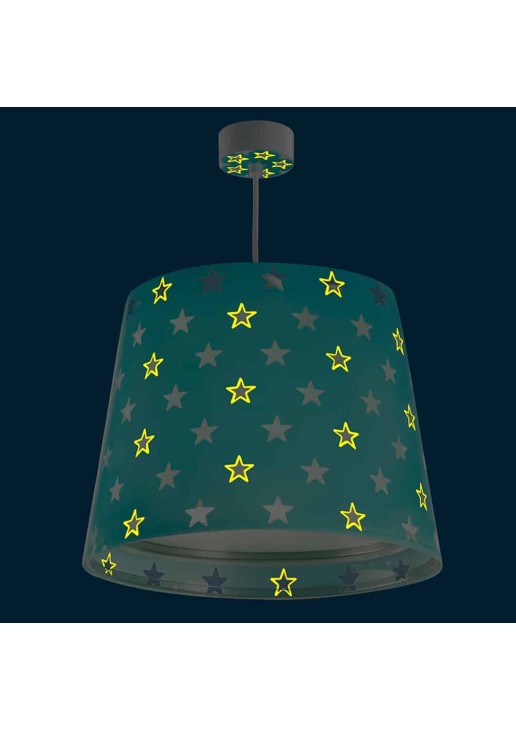 Stars Green κρεμαστό παιδικό φωτιστικό οροφής ANGO