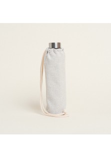 Beauty Home ΘΗΚΗ ΓΙΑ ΜΠΟΥΚΑΛΙ ΜΕ ΚΟΡΔΟΝΙ 22 x 12 cm ΓΚΡΙ ΑΣΗΜΙ LUREX