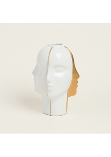 Beauty Home ΒΑΖΟ ΠΡΟΣΩΠΑ ΛΕΥΚΟ ΧΡΥΣΟ 30 cm