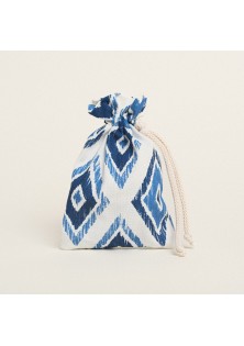 Beauty Home ΠΟΥΓΚΙ ΜΕ ΚΟΡΔΟΝΙ 12 x 17 cm ΜΠΛΕ ΡΟΜΒΟΙ