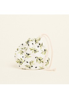 Beauty Home ΠΟΥΓΚΙ ΟΒΑΛ ΜΕ ΚΟΡΔΟΝΙ 13 x 14 cm ΜΙΚΡΕΣ ΕΛΙΕΣ ΛΕΥΚΟ ΦΟΝΤΟ 140 CM