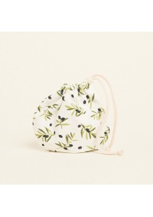 Beauty Home ΠΟΥΓΚΙ ΟΒΑΛ ΜΕ ΚΟΡΔΟΝΙ 13 x 14 cm ΜΙΚΡΕΣ ΕΛΙΕΣ ΛΕΥΚΟ ΦΟΝΤΟ 140 CM