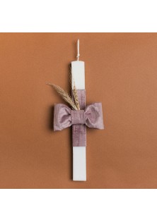 Beauty Home ΛΑΜΠΑΔΑ 33cm ΜΟΝΟΧΡΩΜΟΣ ΦΙΟΓΚΟΣ ΒΕΛΟΥΔΟ ΣΑΠΙΟ ΜΗΛΟ ΜΑΡΜΑΡΟ ΣΕ ΣΥΣΚΕΥΑΣΙΑ ΔΩΡΟΥ