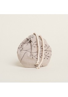 Beauty Home ΠΟΥΓΚΙ ΟΒΑΛ ΜΕ ΚΟΡΔΟΝΙ 13 x 14 cm ΚΛΑΔΙΑ ΜΠΕΖ ΦΟΝΤΟ