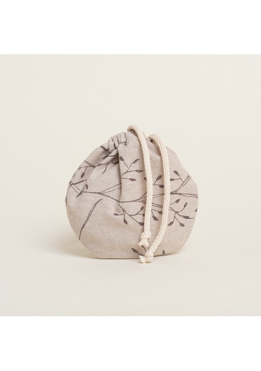 Beauty Home ΠΟΥΓΚΙ ΟΒΑΛ ΜΕ ΚΟΡΔΟΝΙ 13 x 14 cm ΚΛΑΔΙΑ ΜΠΕΖ ΦΟΝΤΟ