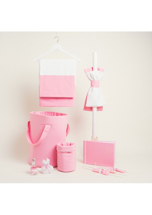 Beauty Home ΣΕΤ ΒΑΠΤΙΣΗΣ ΜΟΝΟΧΡΩΜΟ PREMIUM ΡΟΖ