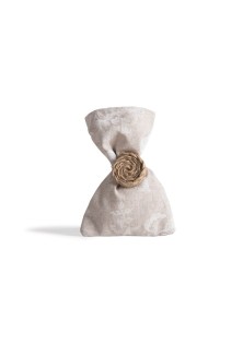 Beauty Home ΠΟΥΓΚΙ ΥΦΑΣΜΑΤΙΝΟ ΛΕΥΚΟ ΛΟΥΛΟΥΔΙ 12 x 17 cm