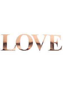 Beauty Home ΑΥΤΟΚΟΛΛΗΤΑ ΡΟΖ ΧΡΥΣΟ LOVE 15 CM