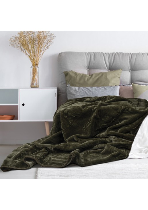 Beauty Home Κουβέρτα μονόχρωμη υπέρδιλη Bernese Art 10500 σε 8 αποχρώσεις 220x240 Green