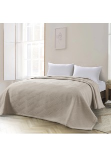 Beauty Home Κουβέρτα ζακάρ King Size Point Art 11175 260x270 Άμμου