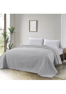 Beauty Home Κουβέρτα ζακάρ King Size Frame Art 11176 260x270 Γκρι