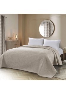 Beauty Home Κουβέρτα ζακάρ King Size Frame Art 11176 260x270 Άμμου