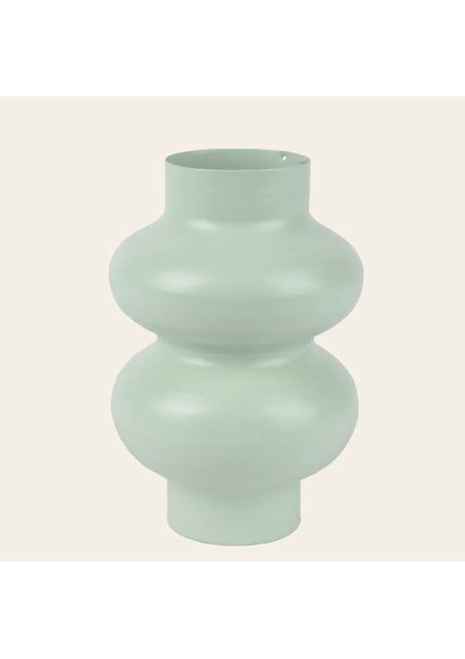 Beauty Home Βάζο Μεταλλικό Μέντα 13 x 19.5cm