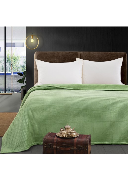 Beauty Home Κουβέρτα μονόχρωμη υπέρδιπλη Fleece Art 11552 220x240 Πράσινο
