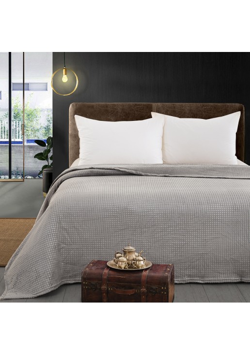Beauty Home Κουβέρτα μονόχρωμη μονή Fleece Art 11555 160x220 Γκρι